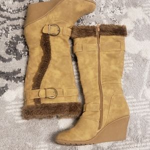 Nicole wedges boots